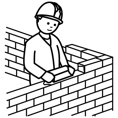 Download BRICKLAYER COLORING PAGES
