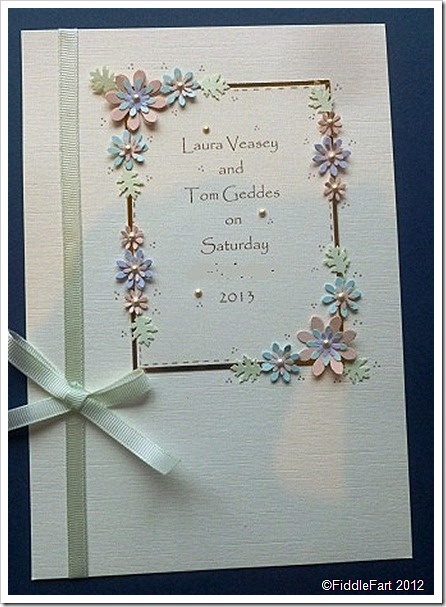 Punched Flower Wedding Invite