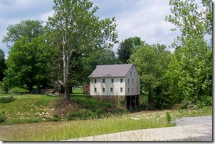 Old Jackson Mill next to the West Fork River east of the marker.