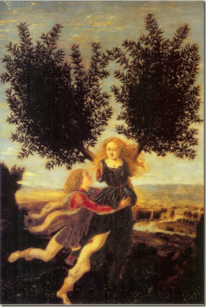 Apollon et Daphnée,  Antonio del Pollaiuolo