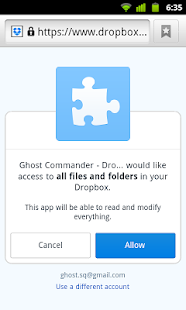 Dropbox for Ghost Commander