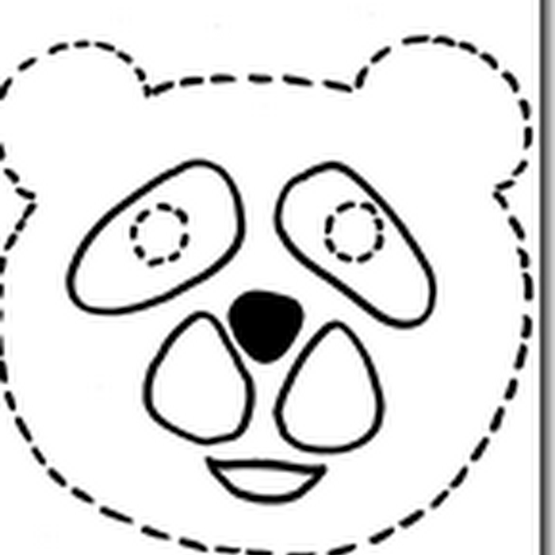 Máscaras de osos panda para imprimir y colorear