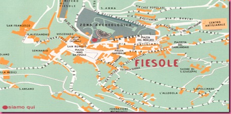 Fiesole - Cartina Zona Archeologica