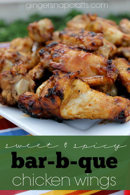 #ad Sweet & Spicy Bar-b-que Chicken Wings at GingerSnapCrafts.com #whatsgrillin #CollectiveBias