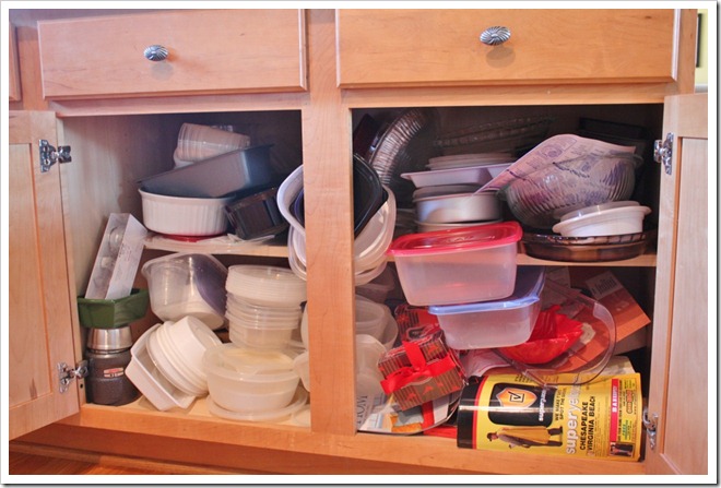 Kitchen Cabinet Organization {Taming the Tupperware} - Sand and Sisal