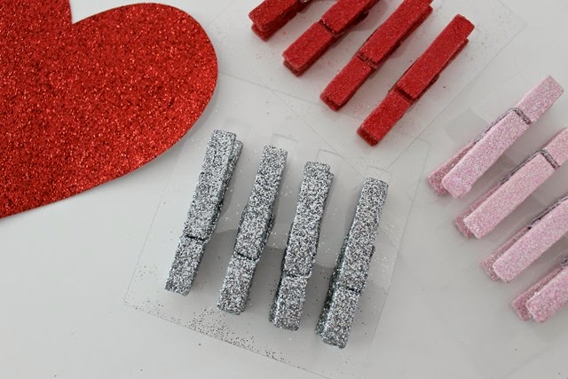 cookie party glitter clothes pins