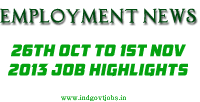Employment News 26th October to 1st November 2013