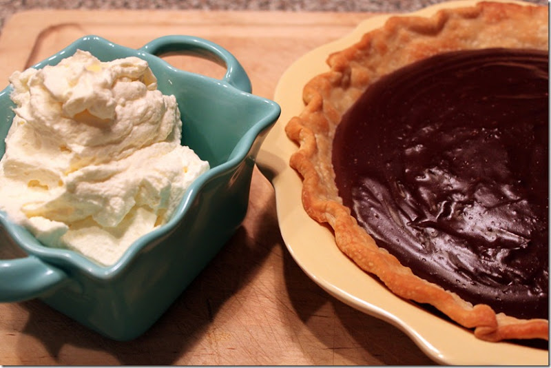 Chocolate Pie with Orange Flavored Whipped Cream 026