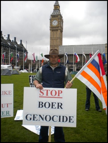 LONDON STOP BOER GENOCIDE PROTEST JACK HINDON SCOUTS
