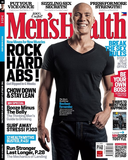 Rovilson Fernandez covers Men's Health Ph Oct 2012
