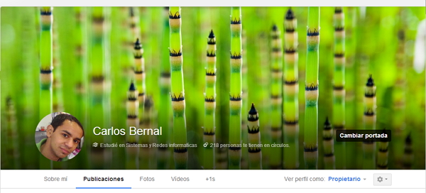 Cambiar portada Google plus