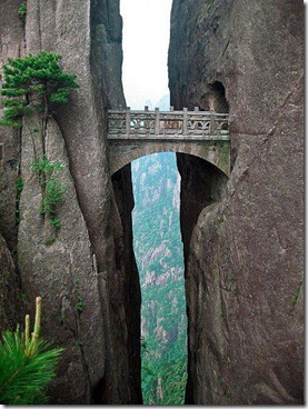 bridge between two mountains