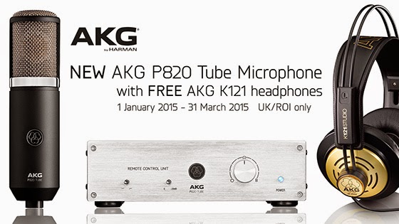 Free AKG K121 headphones with AKG P820 Tube Microphone offer ends next week  | From UK distributor Sound Technology Ltd