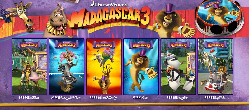 Swensen's DreamWorks Ice Cream Cakes - Madagascar III - 6 Designs (1)