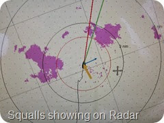 012 Squalls showing on Radar
