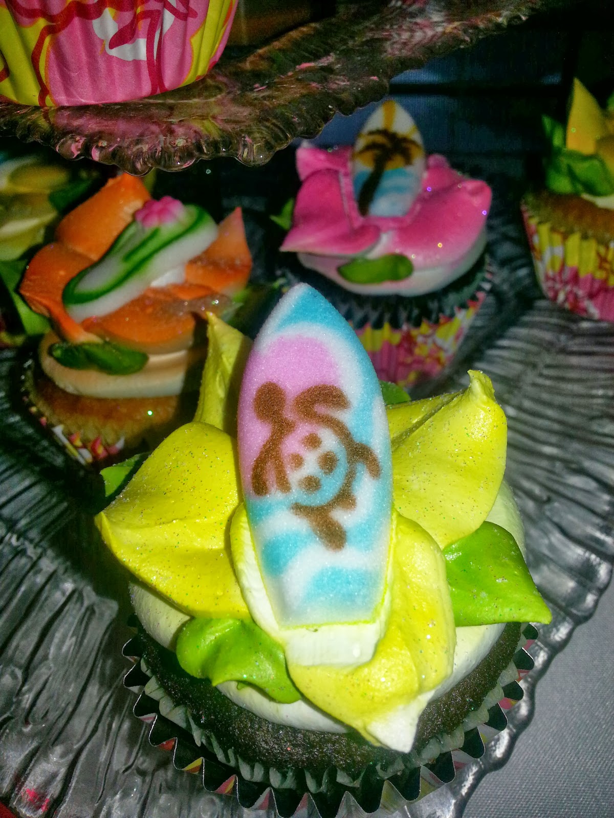 Bites and Pieces Luau Party Dessert Table