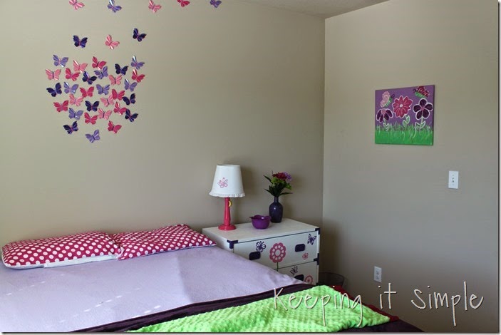 butterfly and flower painted canvas #DecoArt (1)