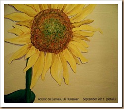 Sunflower: acrylic on canvas