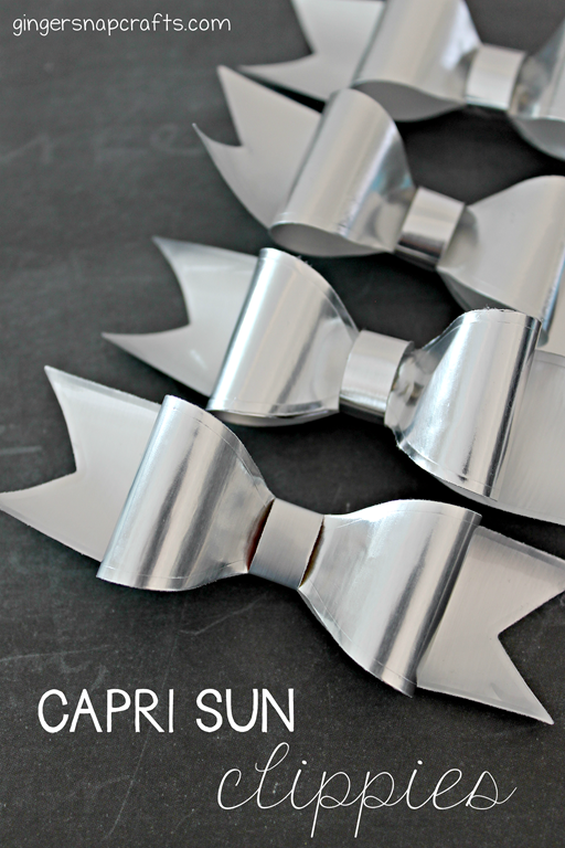 Capri Sun Hair Clippies Tutorial at GingerSnapCrafts.com #caprisunmomfactor #spon
