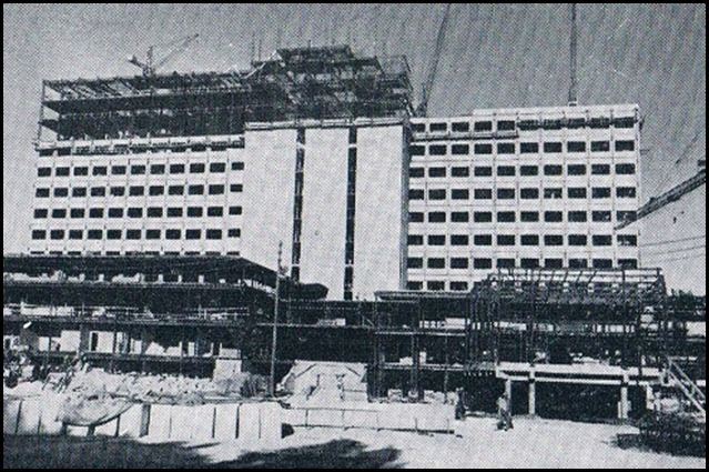 Ciudad Sanitaria La Fe, en construcción. 1968