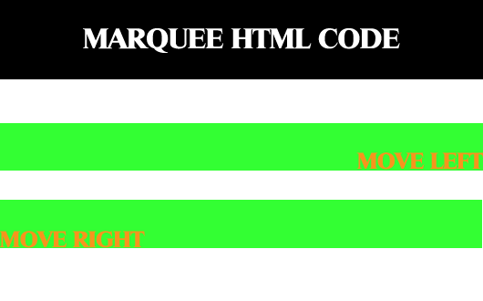 Html marquee code techinfoweb