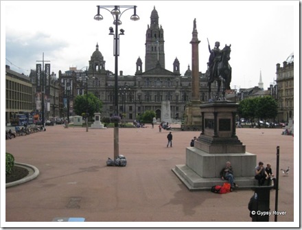 George Square with it's many statue's of famous Scot's.