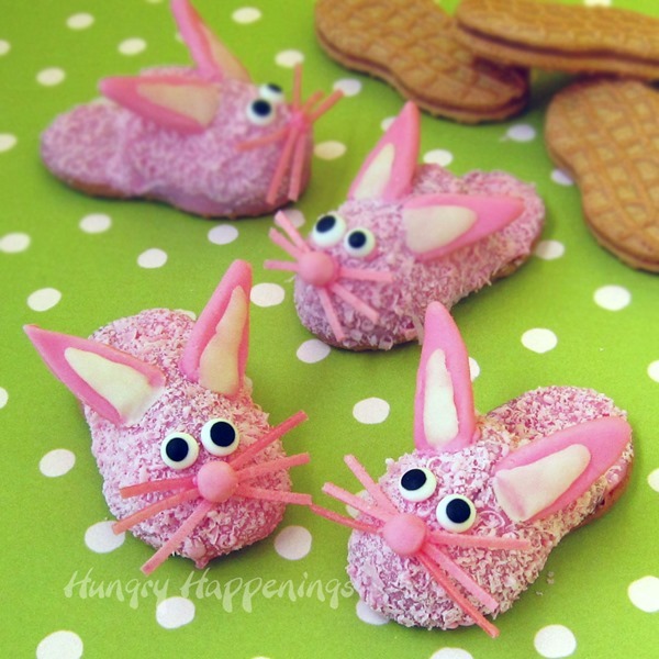 Bunny Slipper Cookies, pink slipper cookies, Nutter Butter Bunnies, Easter cookies, Easter cookie recipe copy