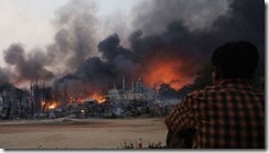 Mosque burnt in Burma