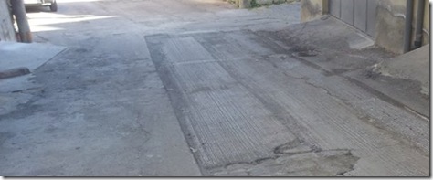 Strada pronta per essere asfaltata