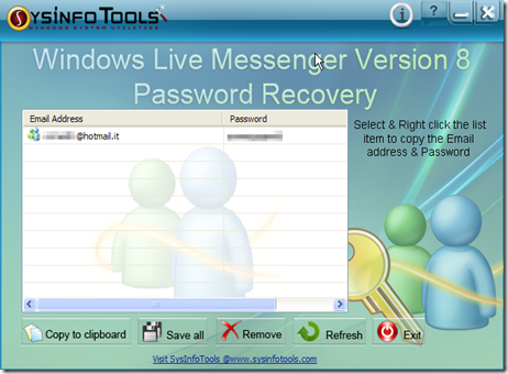 Windows Live Messenger Password Recovery