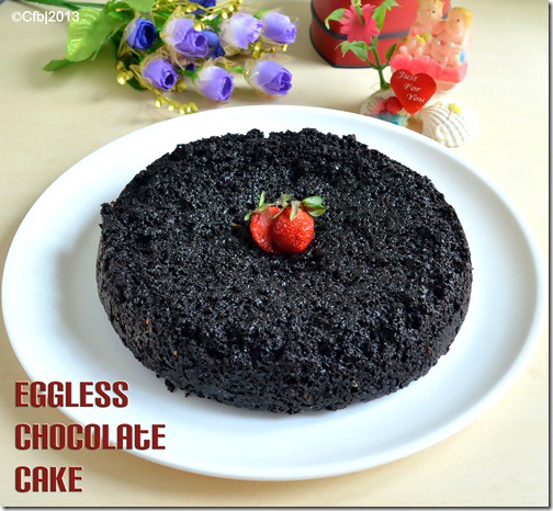 Eggless chocolate cake 1