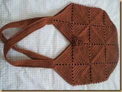 crochet brown bag