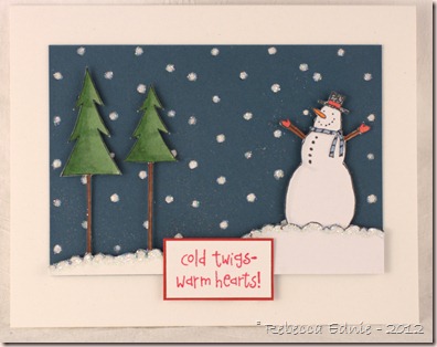 snowman snowflake card