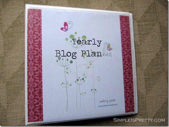 simpleispretty.com: Blog Planner Cover Page