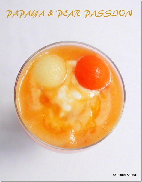 Easy Papaya pear passion summer drink recipe