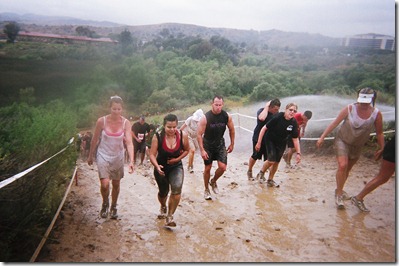 Camp Pendleton Mud Run slippery hill