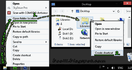 Open folder location File explorer