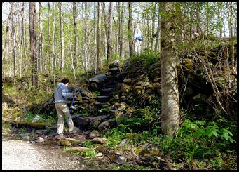 03a - Porters Creek - Stone Steps to Ownby Cemetery, which dates back to the early part of the 20th century.