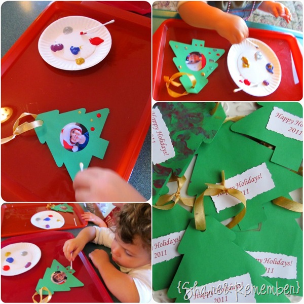 Paper Tree Photo Ornaments Paper Tree Photo Ornaments process art Christmas project