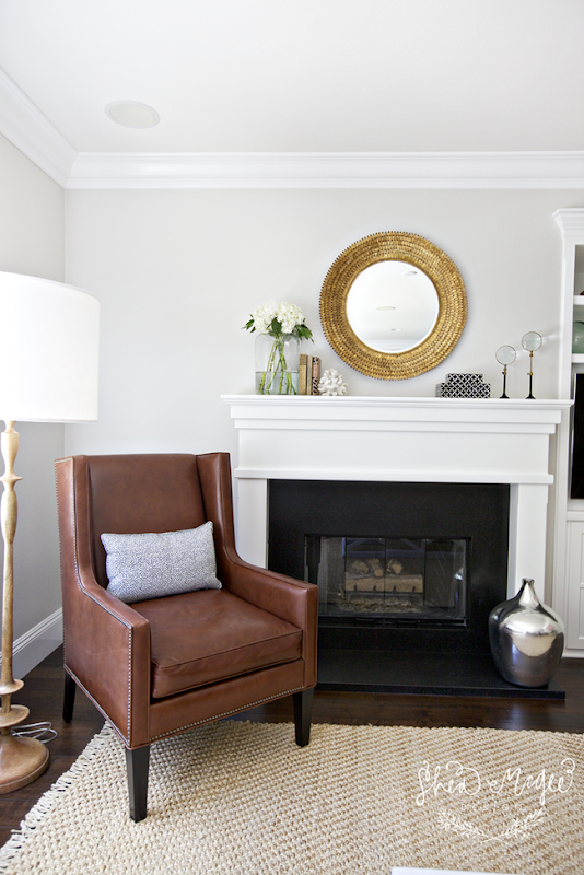 Five Ways To Style A Mantel, Round Mirror Leaning On Mantle