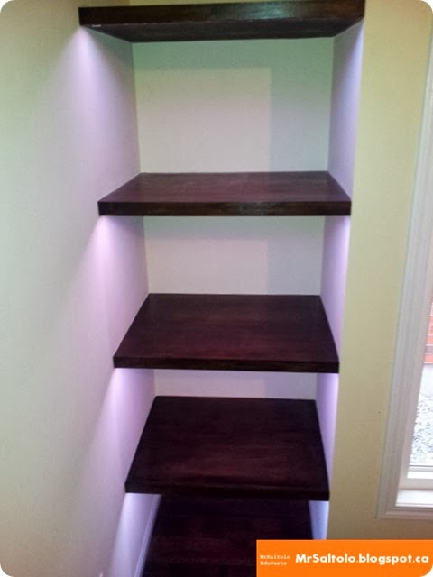 Completed floating shelf