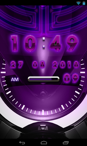 【免費生活App】Purple Glow Digital Clock-APP點子