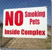 no smoking pets