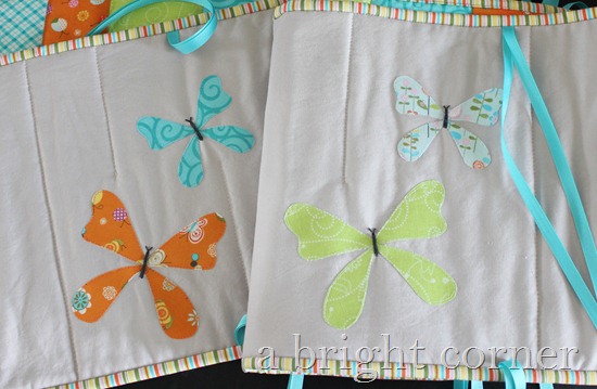 butterfly applique crib bumpers 2