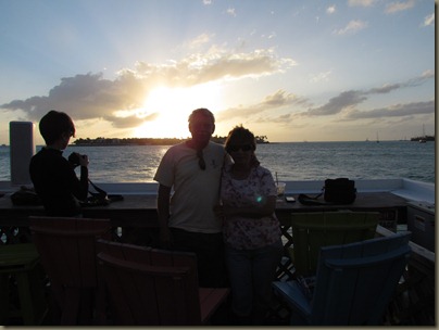 karen and al at sunset pier, key west