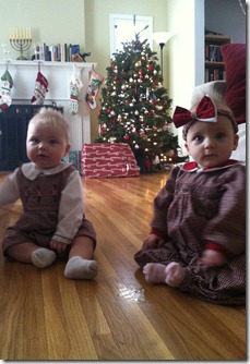 Twin Christmas outfits