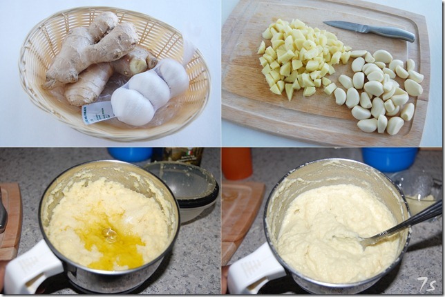 Ginger garlic paste process