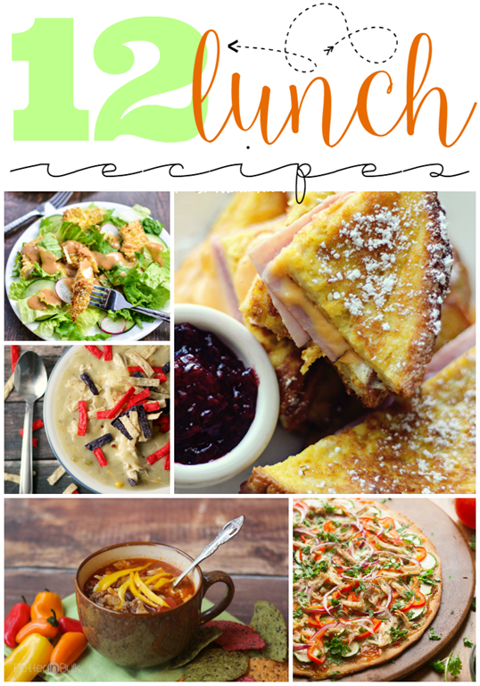 12 Lunch Recipes at GingerSnapCrafts.com #linkparty #features