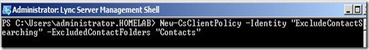 Lync - contact command policy