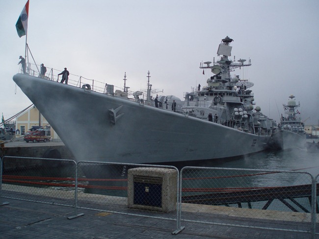 Delhi Class Destroyer INS Mumbai [D62] of the Indian Navy